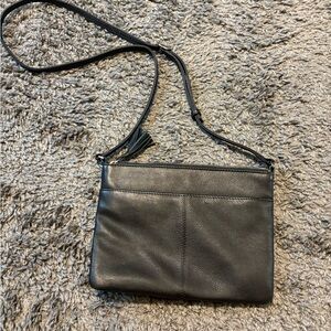 Black Leather Crossbody Bag
